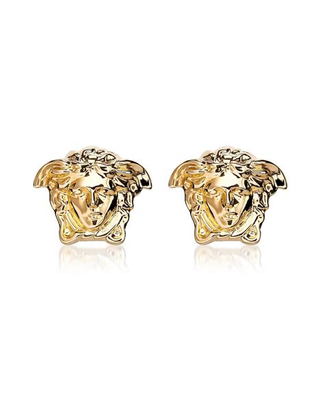 versace medusa earrings gold.